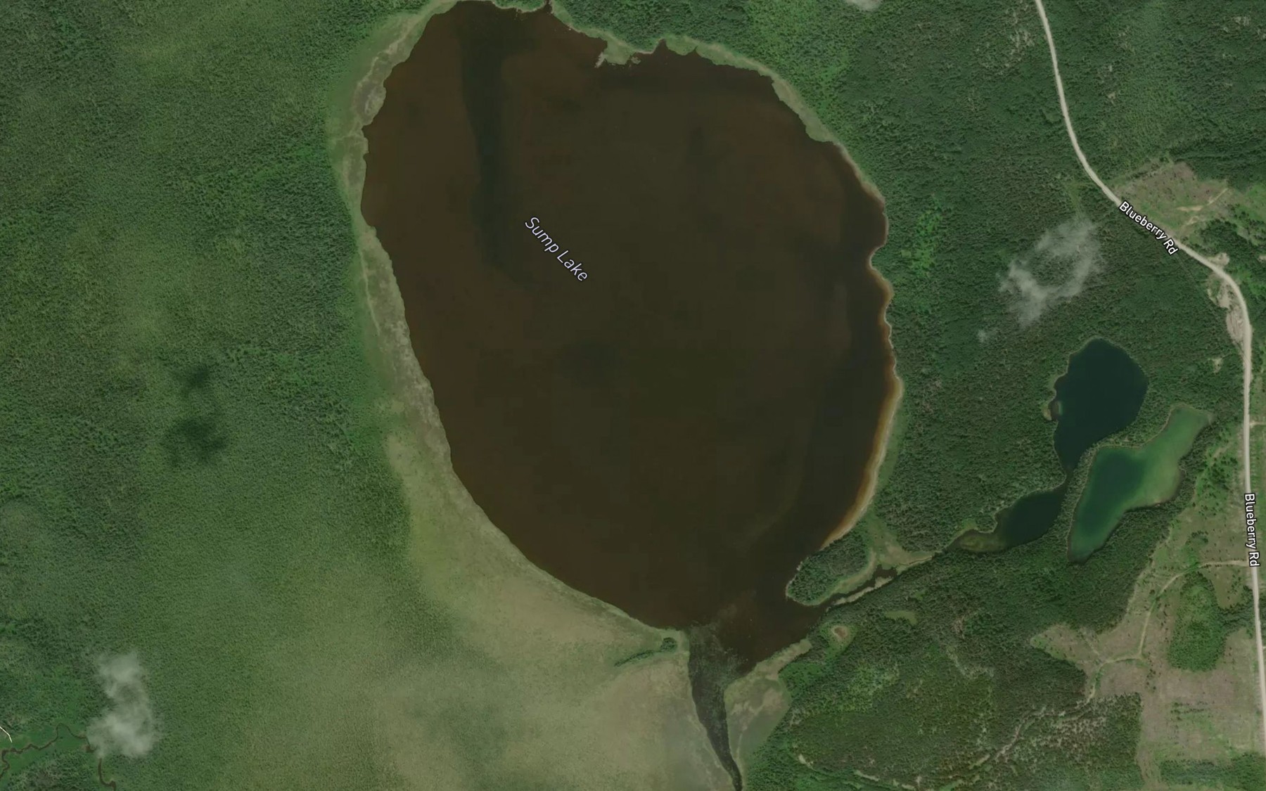 Satellite map of the Sump Lake