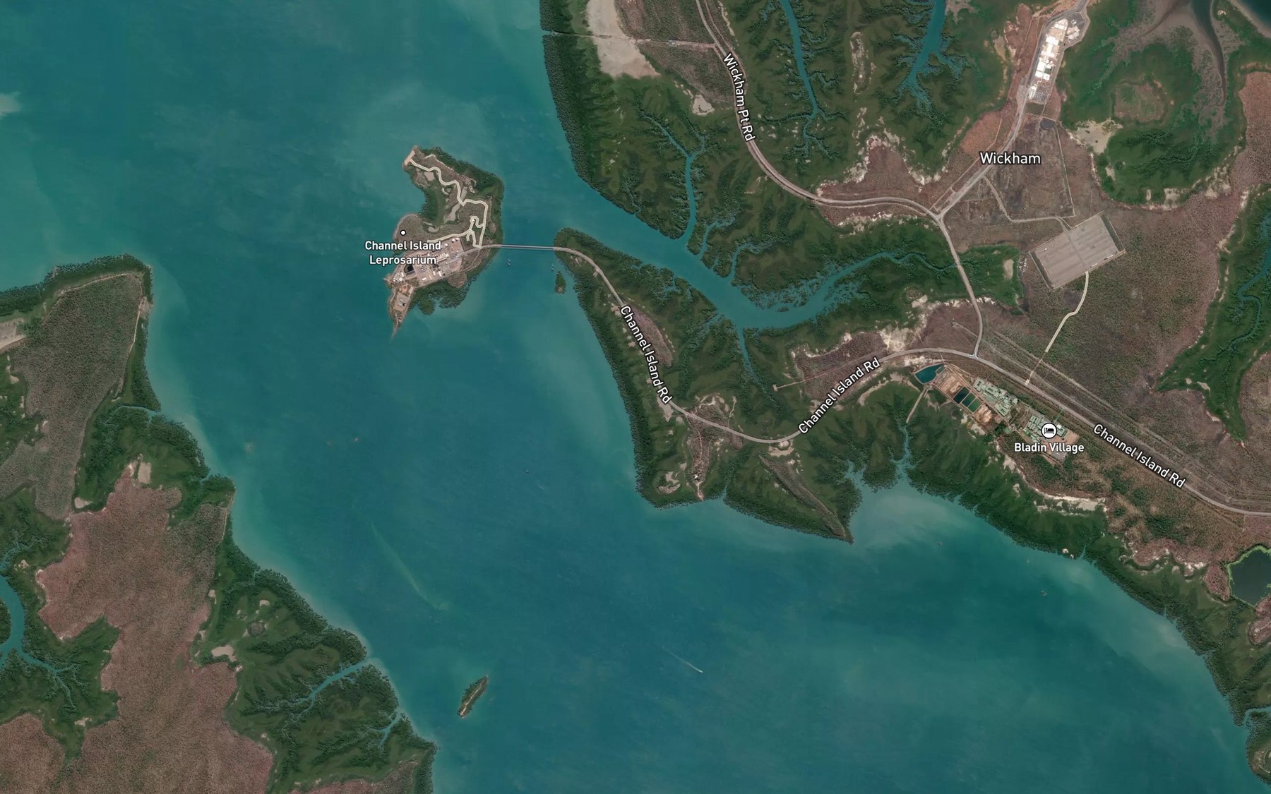 Satellite map of the Blackmore River