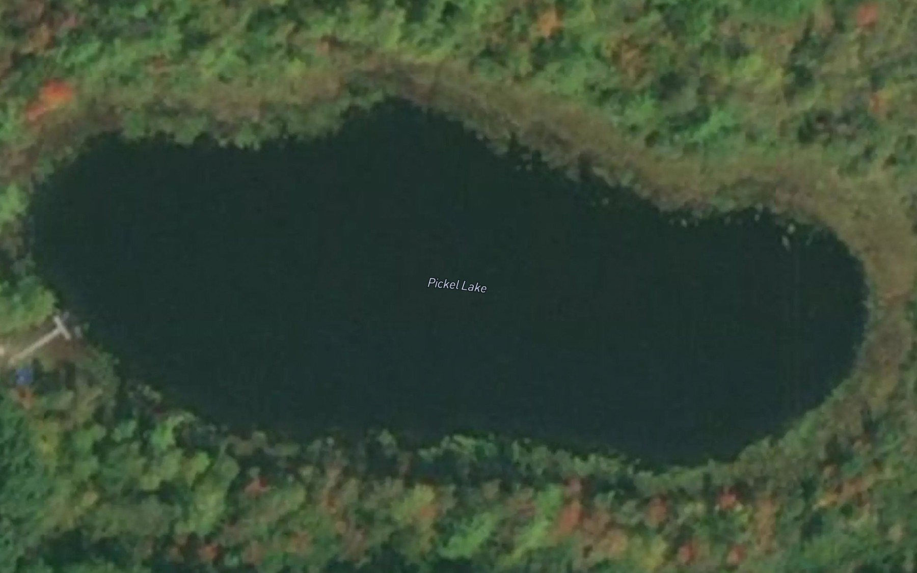 Satellite map of the Pickel Lake