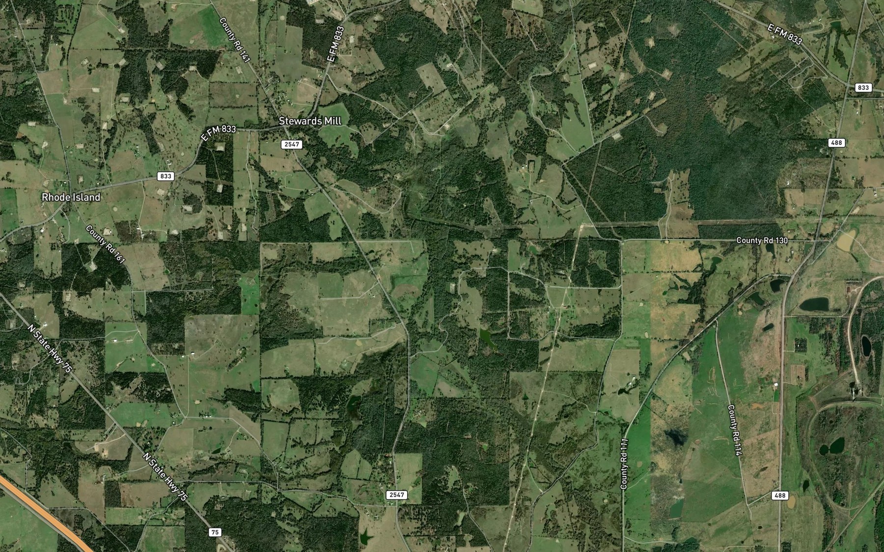 Satellite map of the Walnut Creek
