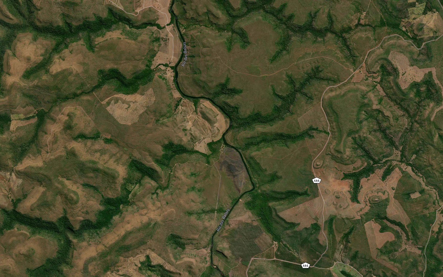 Satellite map of the Rio Novo