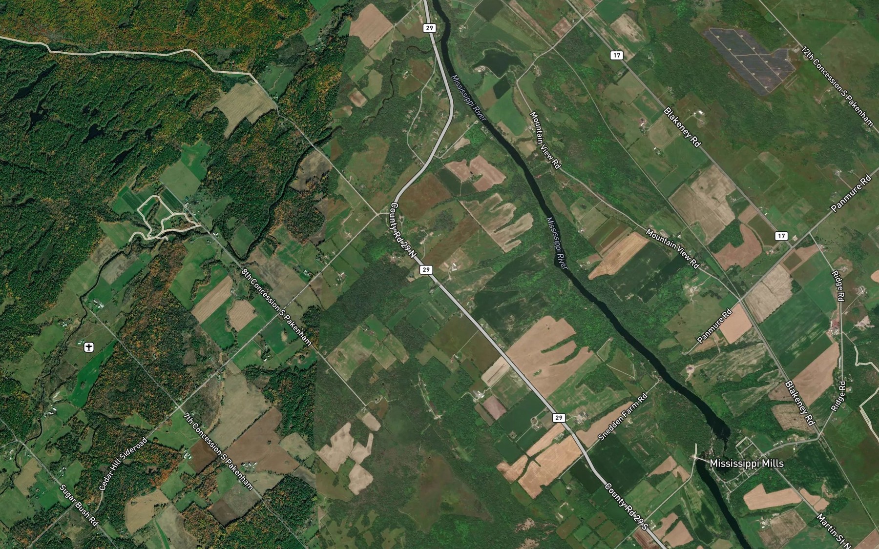 Satellite map of the Indian Creek