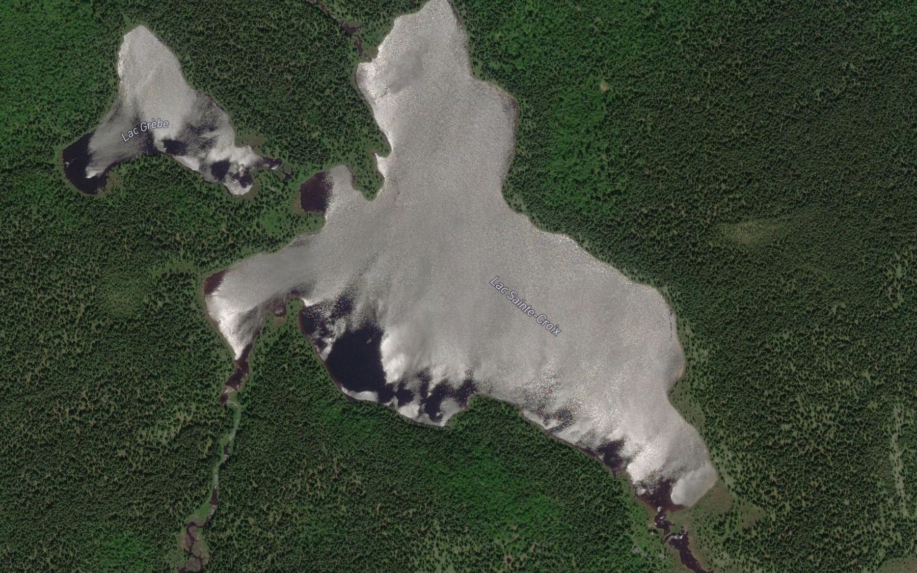 Satellite map of the Lac Sainte-Croix