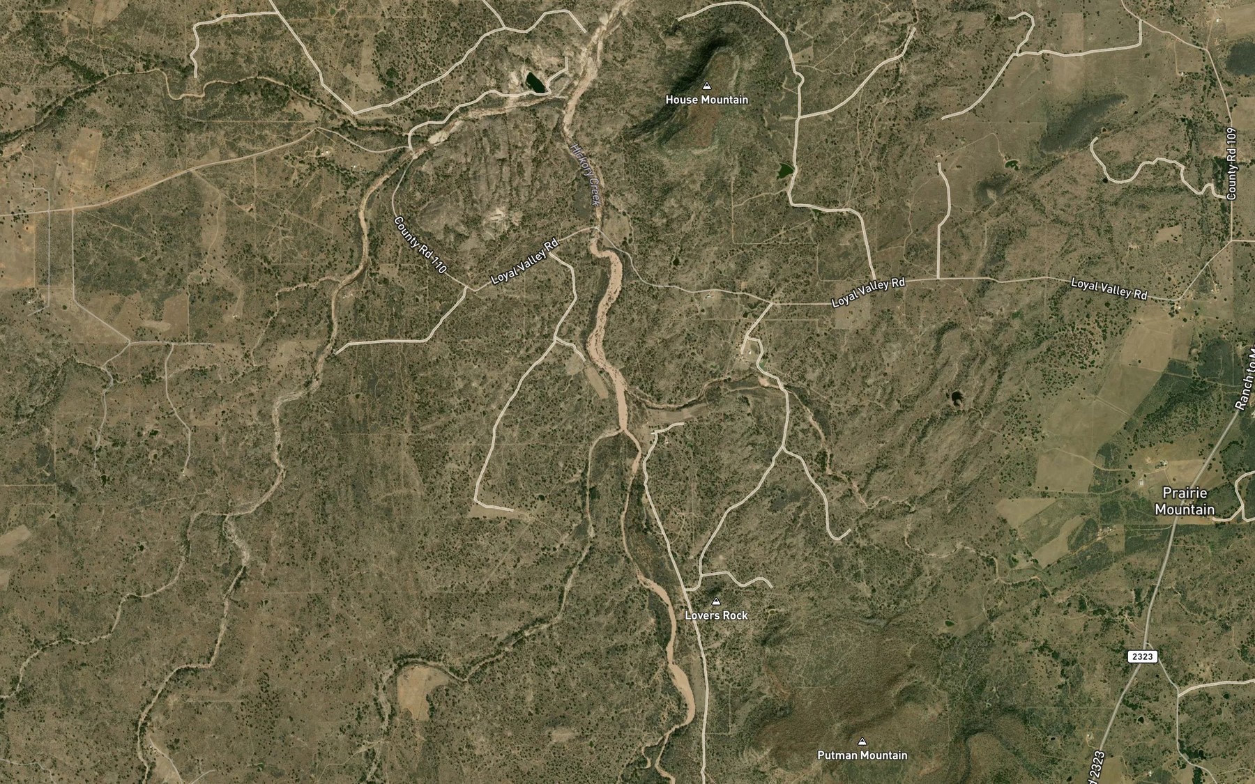 Satellite map of the Left Hand Creek