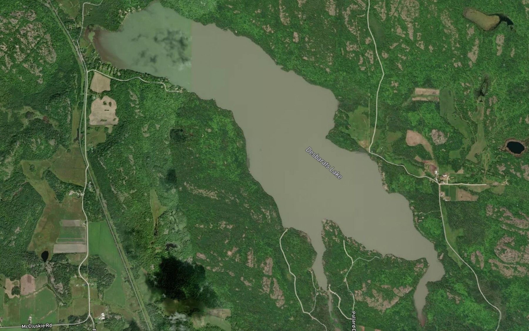 Satellite map of the Desbarats Lake