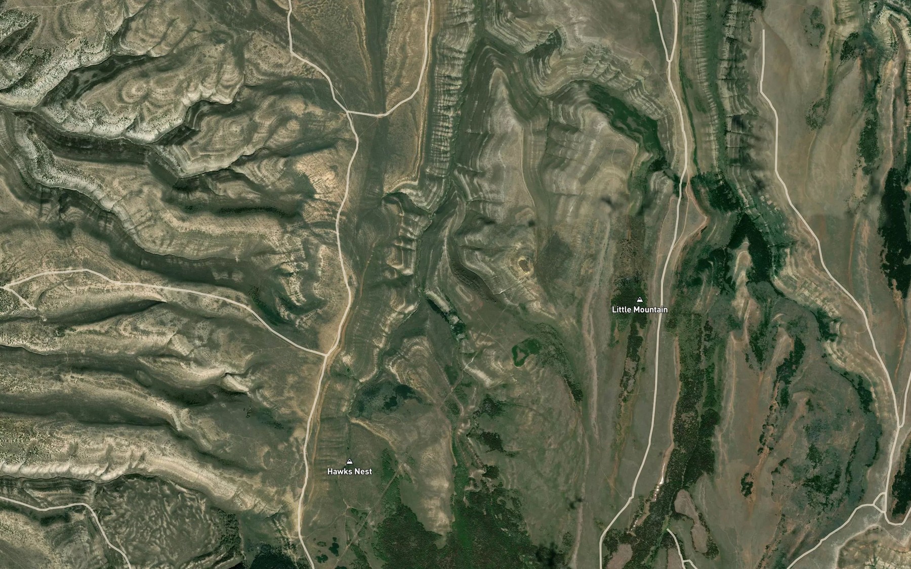 Satellite map of the Middle Fork Currant Creek