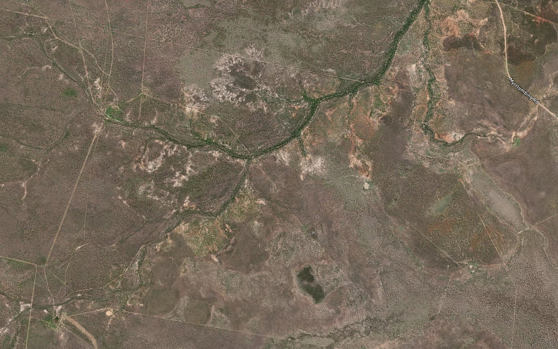 Satellite map of the Swamp Creek