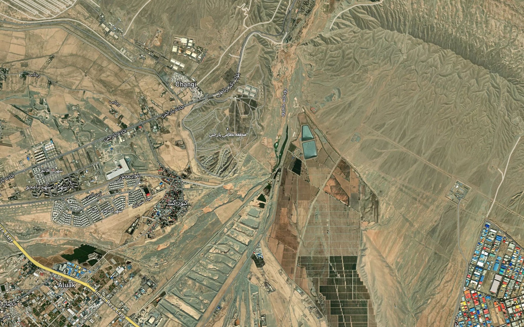 Satellite map of the Rudkhaneh-ye Jajrud