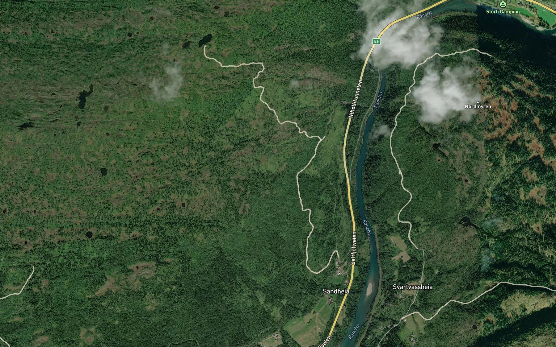 Satellite map of the Forklebekken