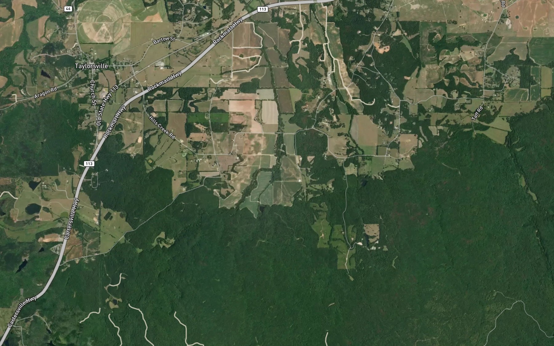 Satellite map of the Winkley Branch