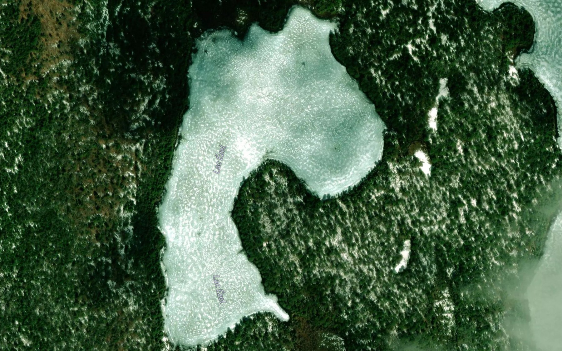 Satellite map of the Lac Ezel