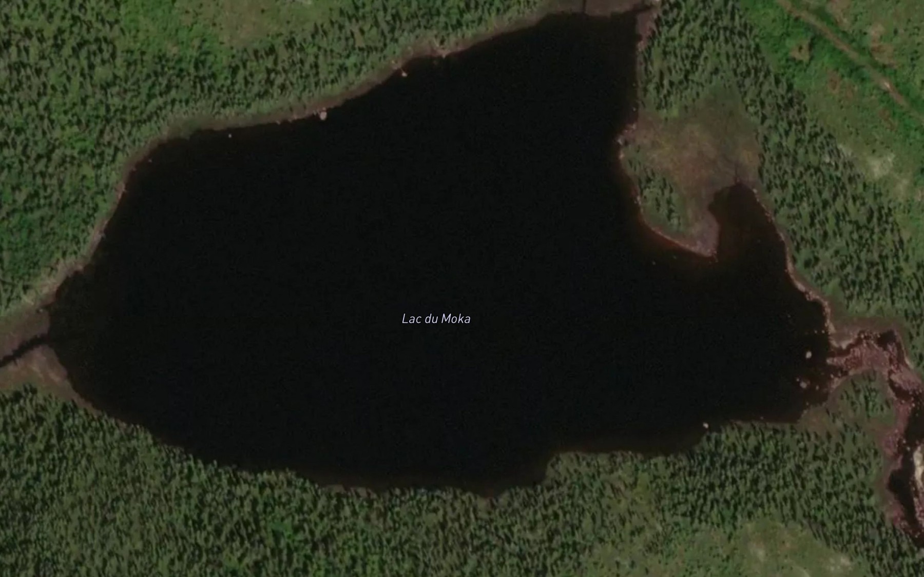 Satellite map of the Lac du Moka