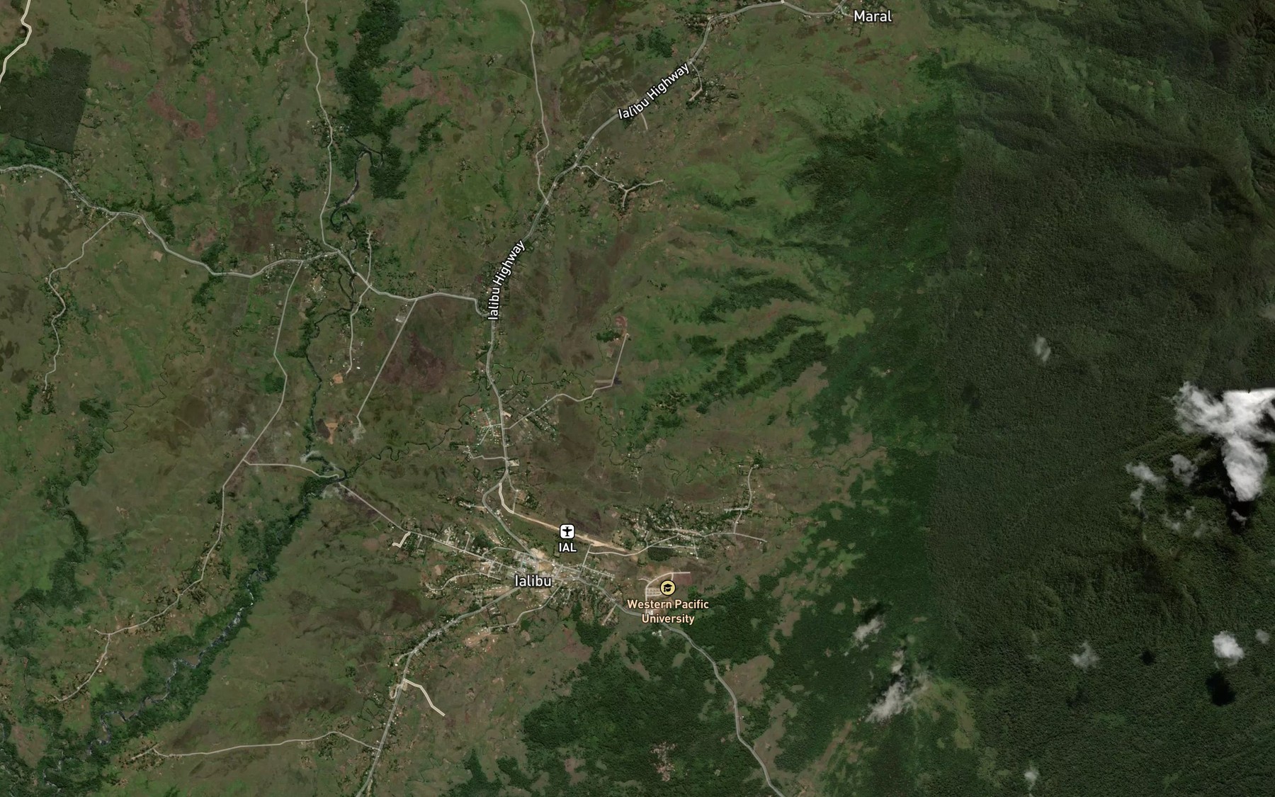 Satellite map of the Iali River