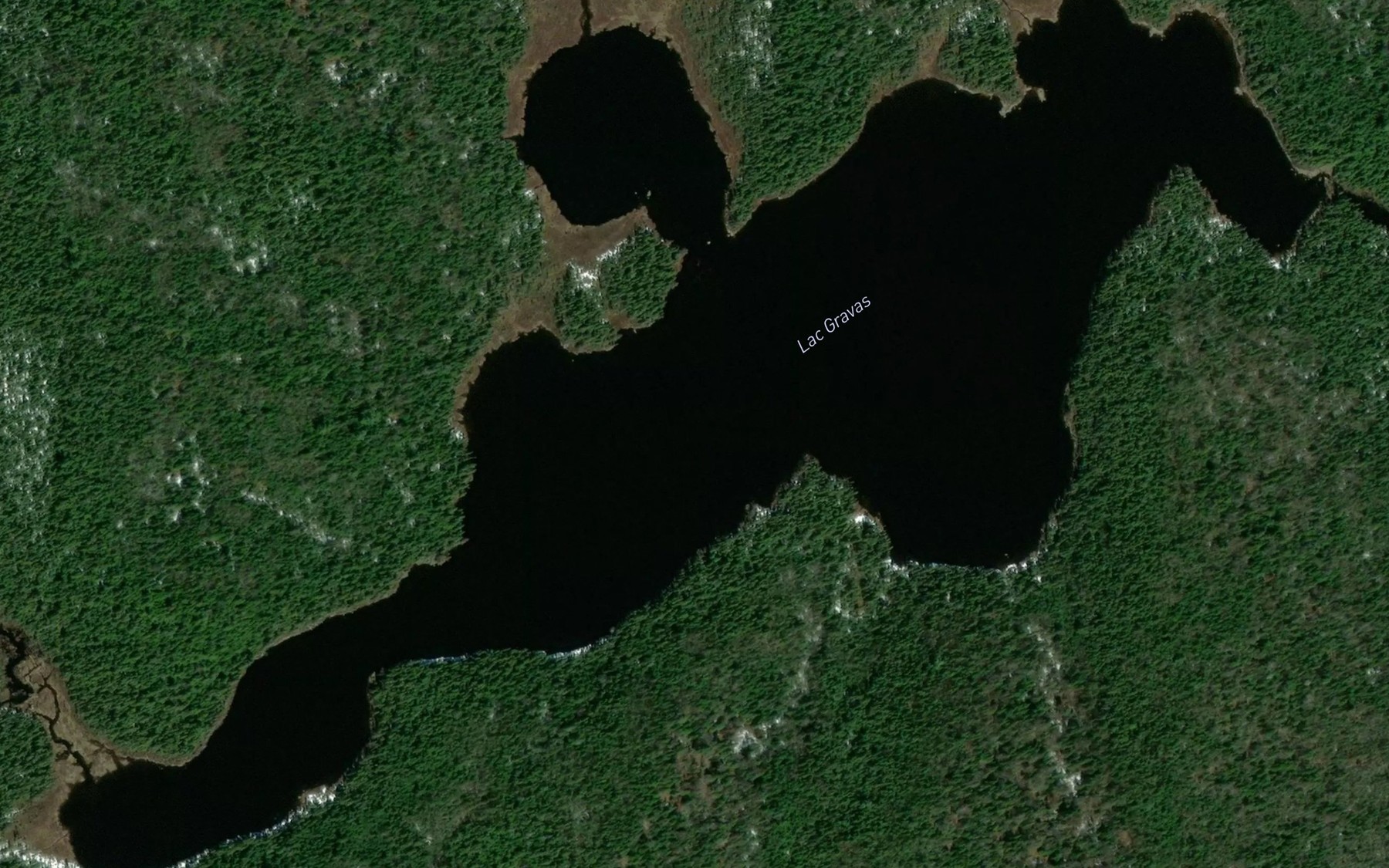 Satellite map of the Lac Gravas