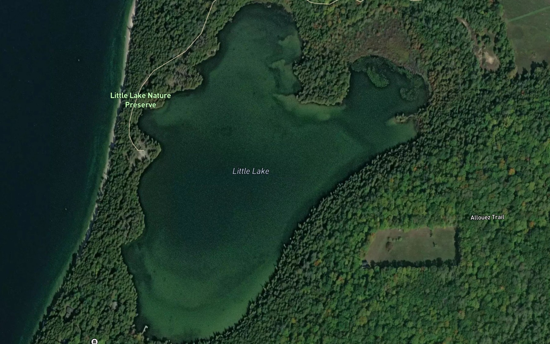 Satellite map of the Little Lake