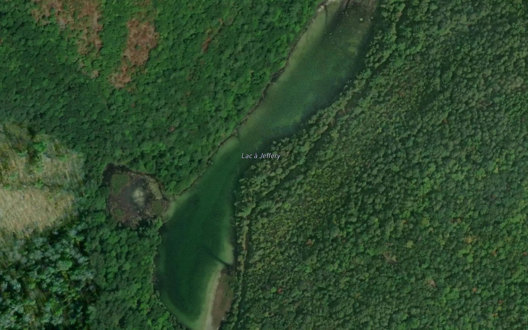 Satellite map of the Lac a Jeffery