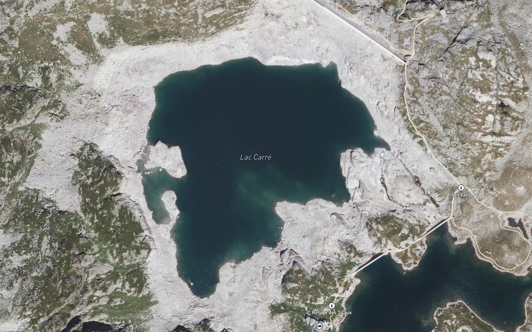 Satellite map of the Lac Carre