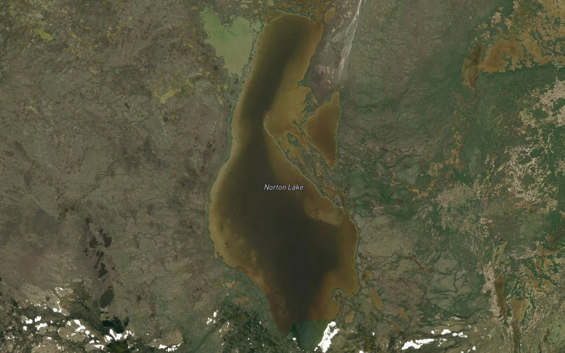 Satellite map of the Norton Lake