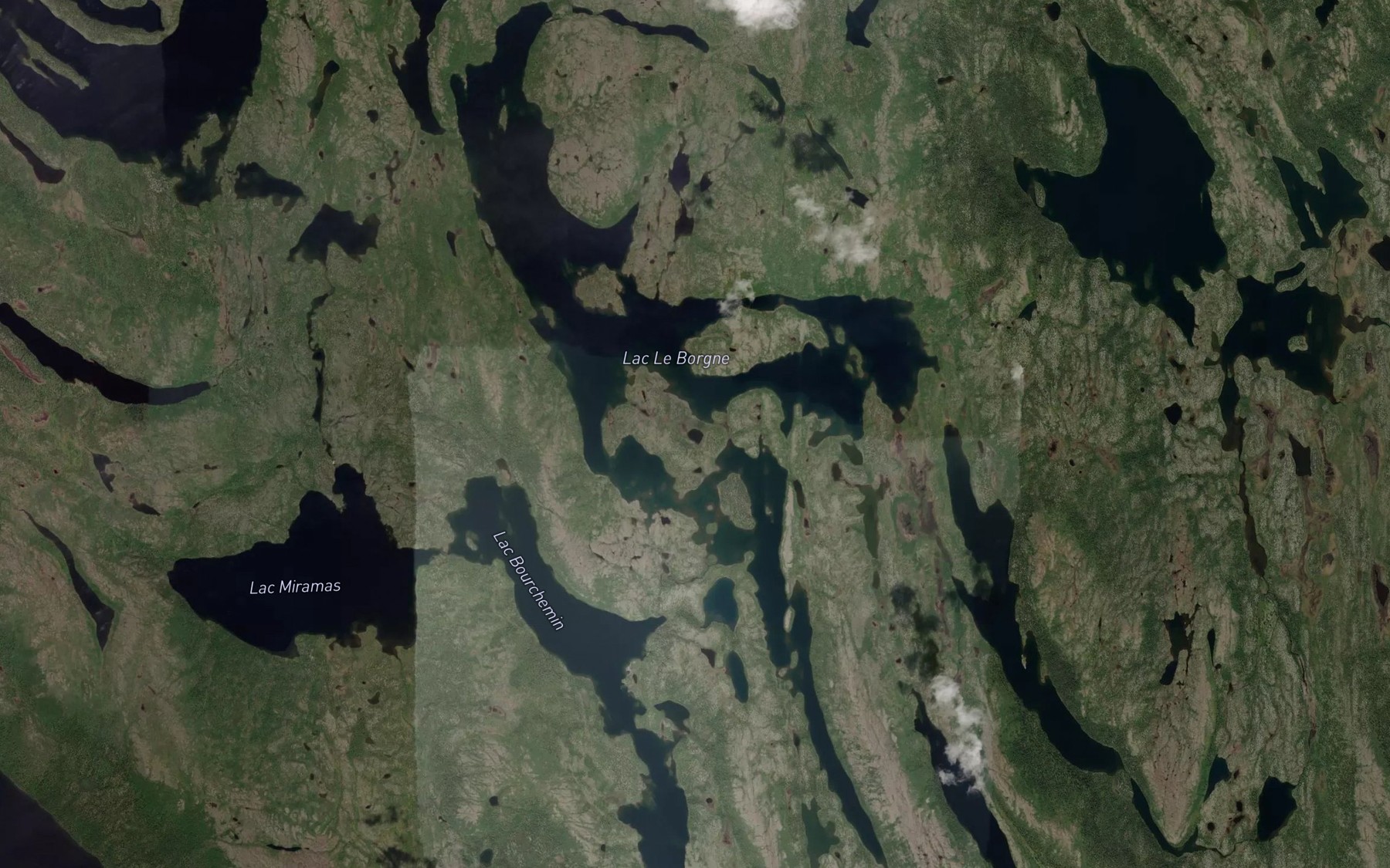 Satellite map of the Lac Le Borgne
