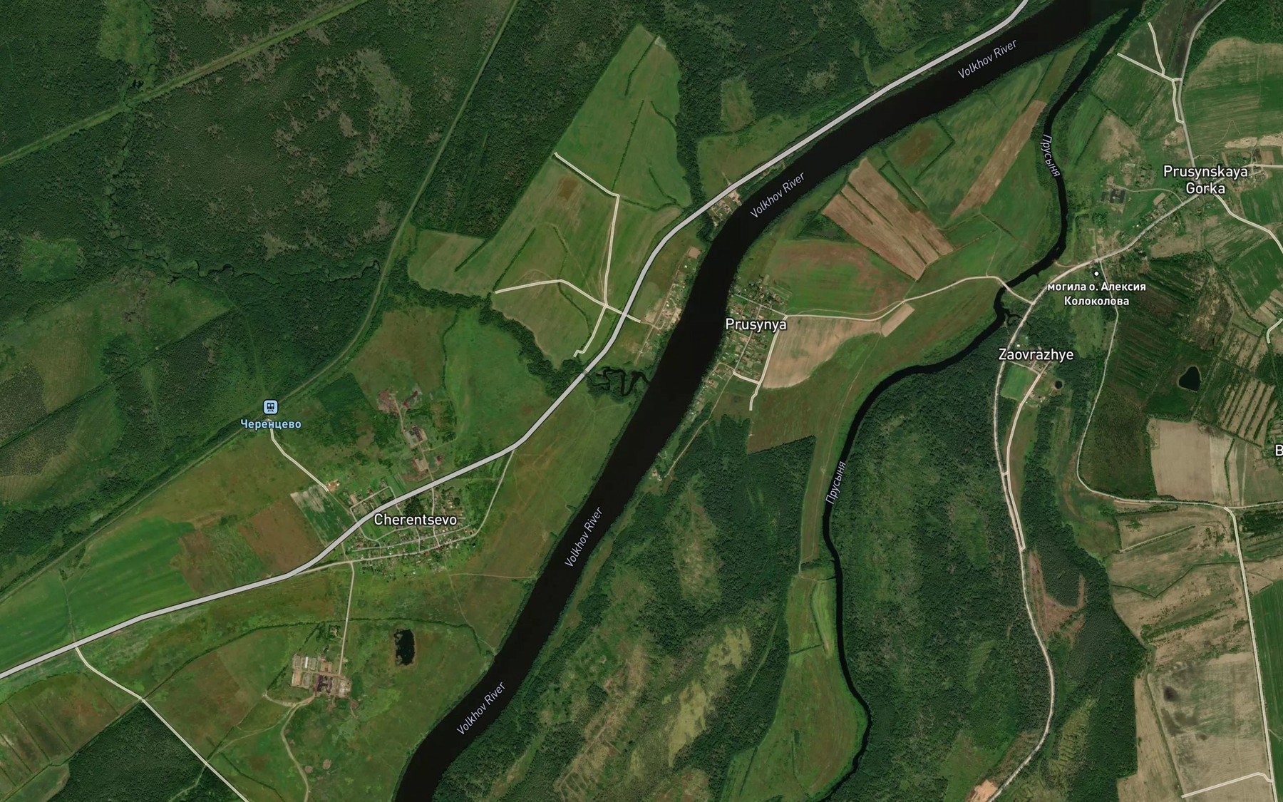 Satellite map of the Sosenka