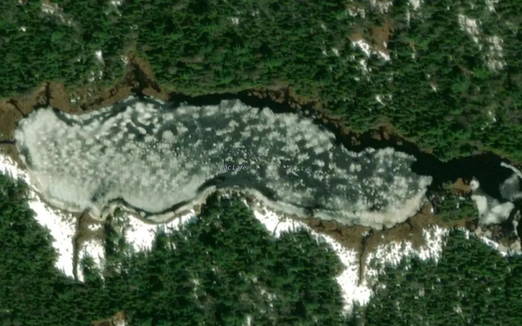 Satellite map of the Lac Lare