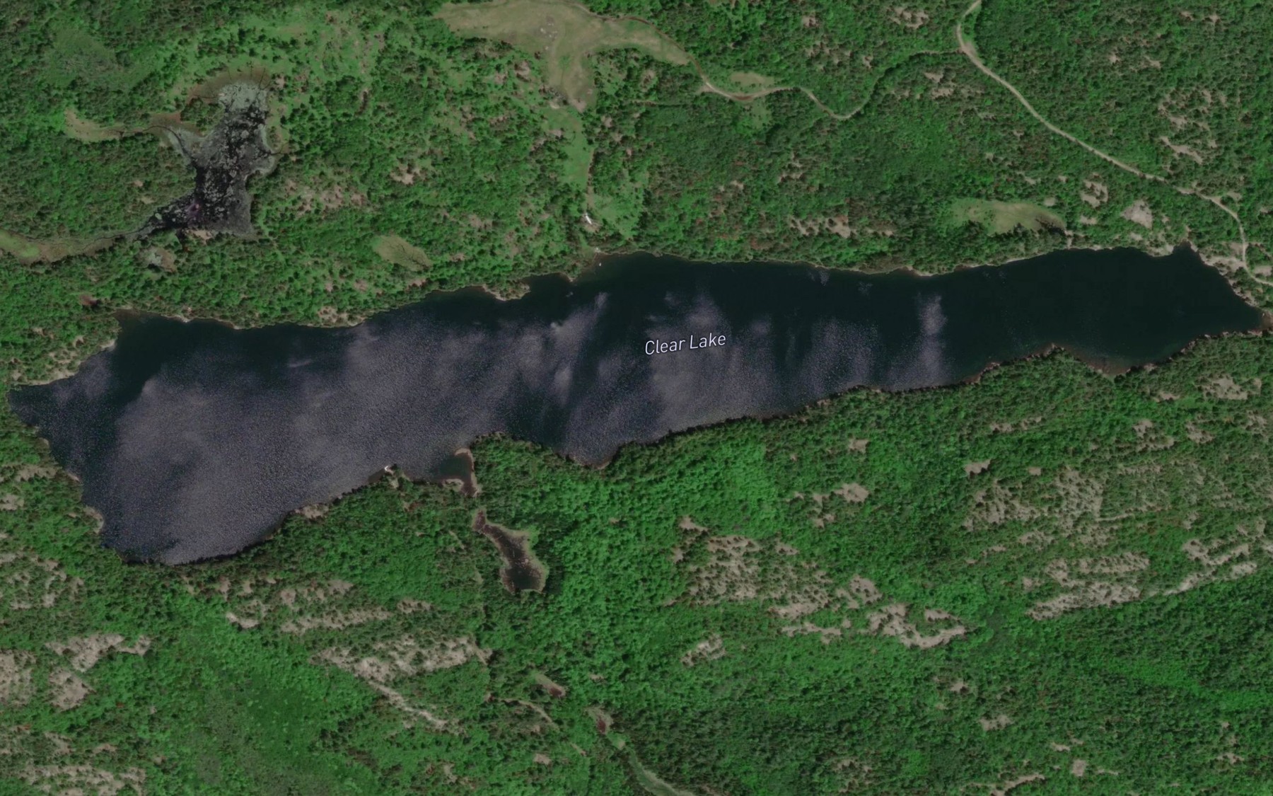 Satellite map of the Clear Lake