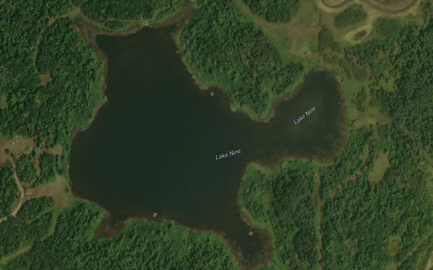 Satellite map of the Lake Nine