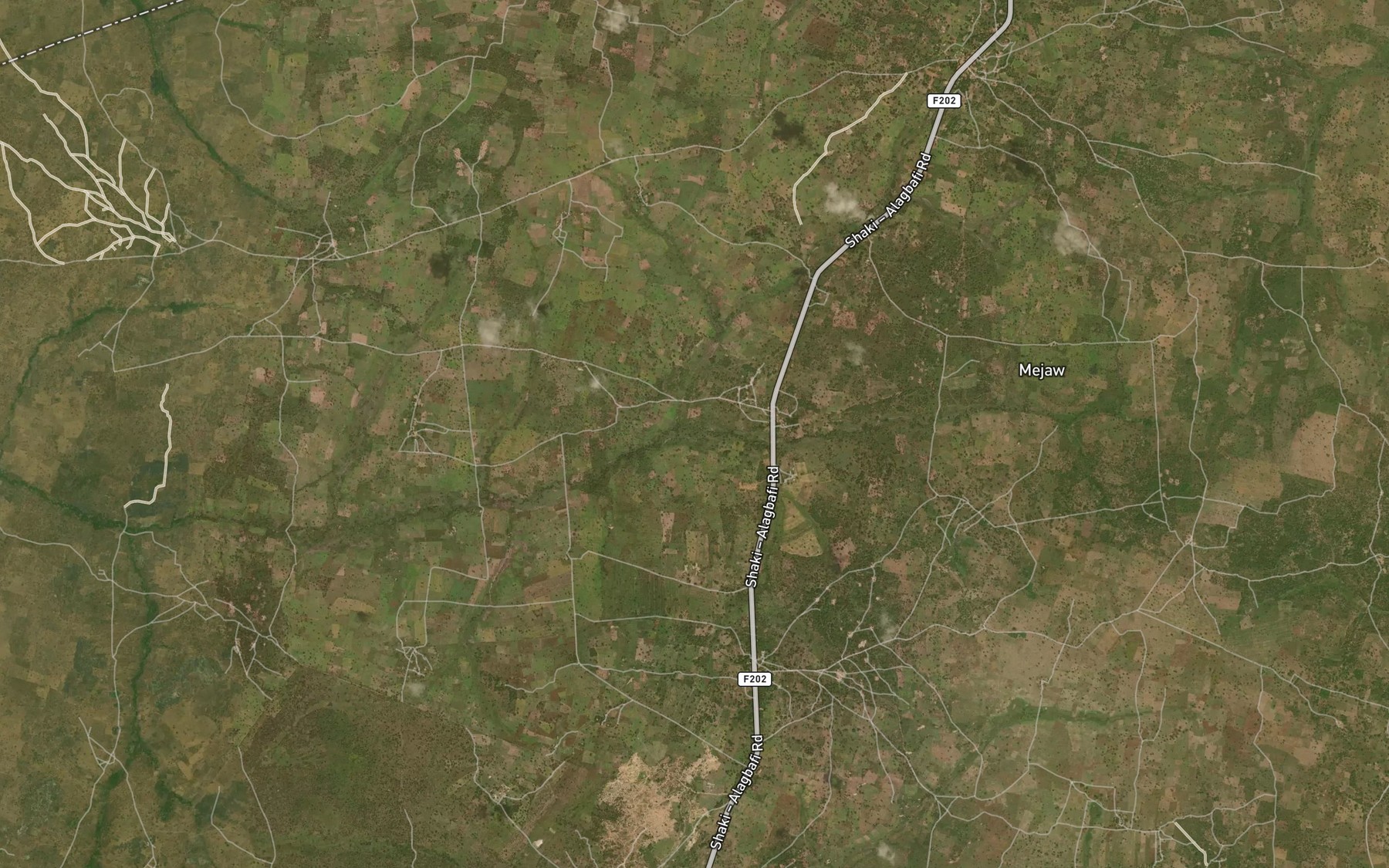 Satellite map of the Mua Creek
