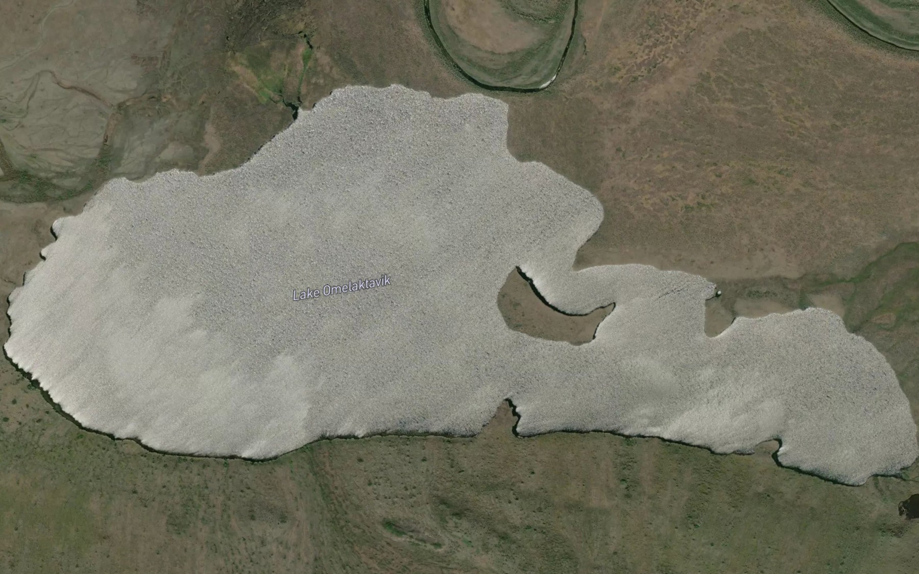 Satellite map of the Lake Omelaktavik