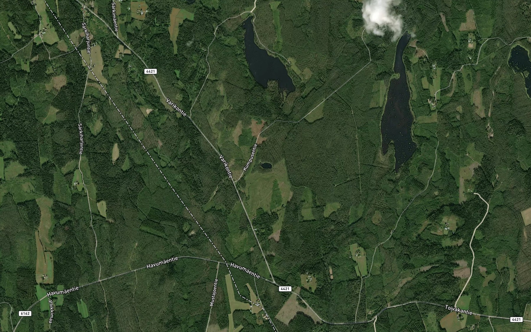 Satellite map of the Kouhinlampi