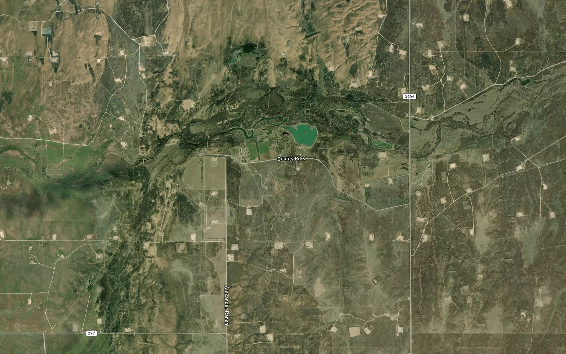 Satellite map of the Soil Conservation Service Site 26 Reservoir
