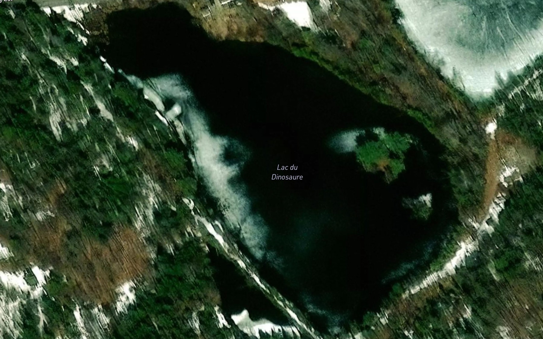 Satellite map of the Lac du Dinosaure