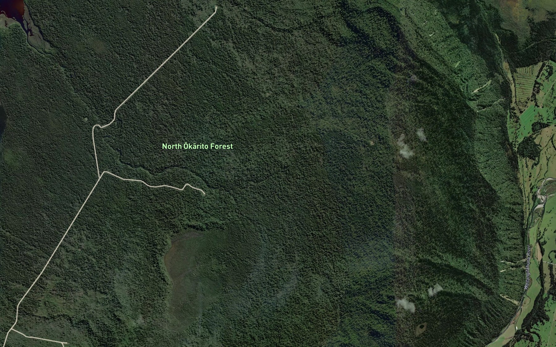 Satellite map of the Okutua Creek