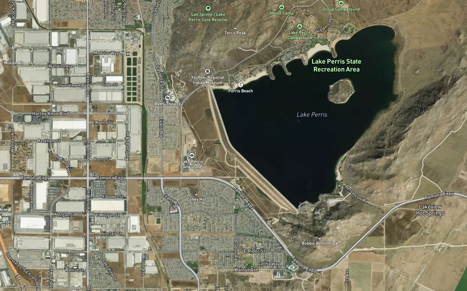 Satellite map of the Spot 1