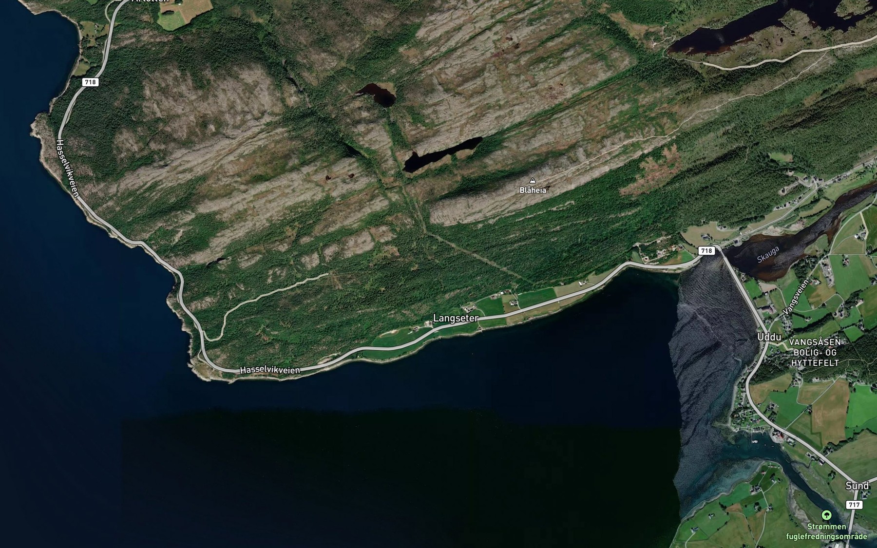 Satellite map of the Seterbekken