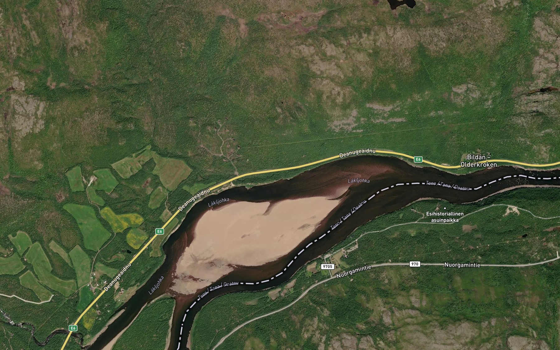 Satellite map of the Aitejakka