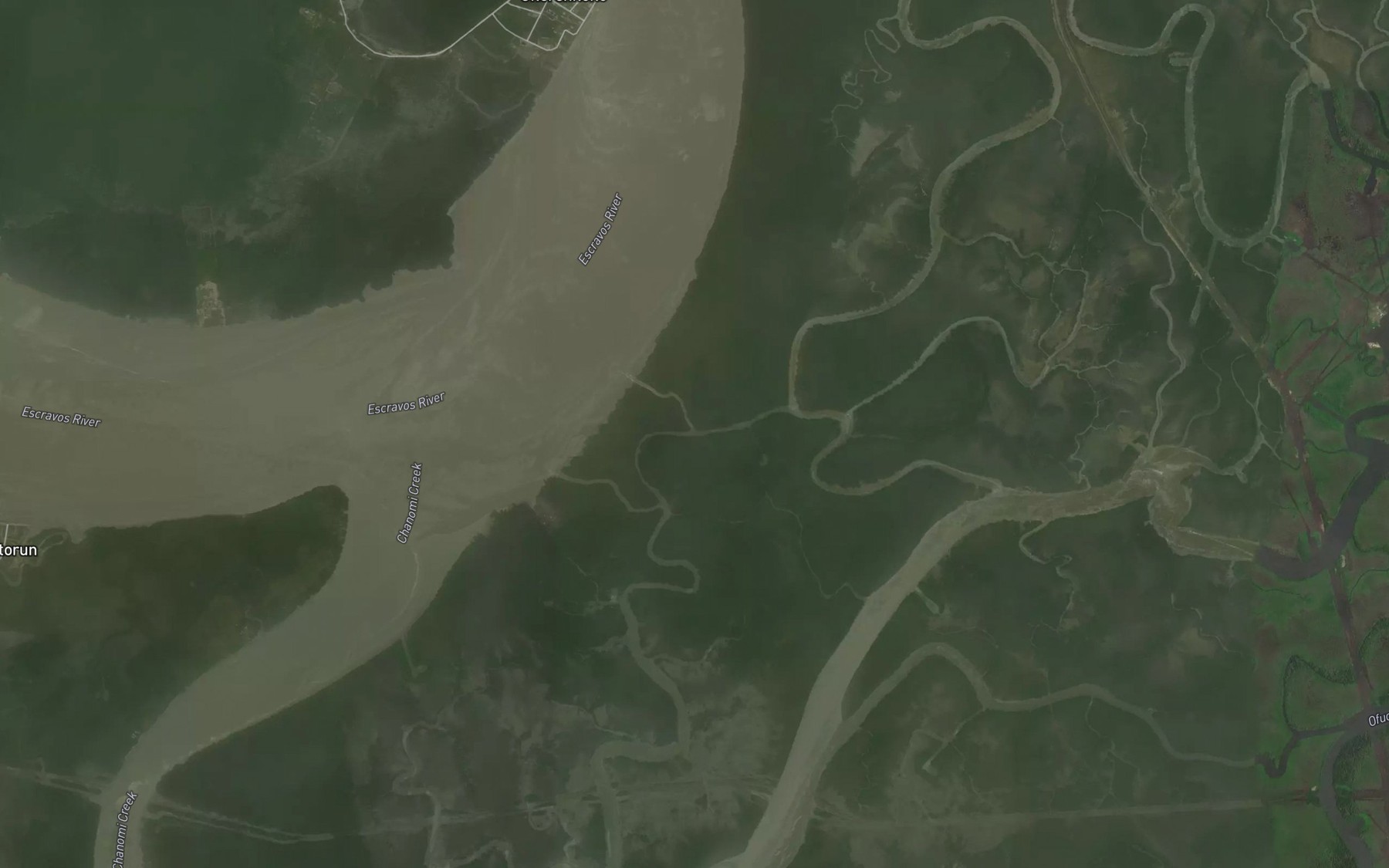 Satellite map of the Egwa Poro Creek