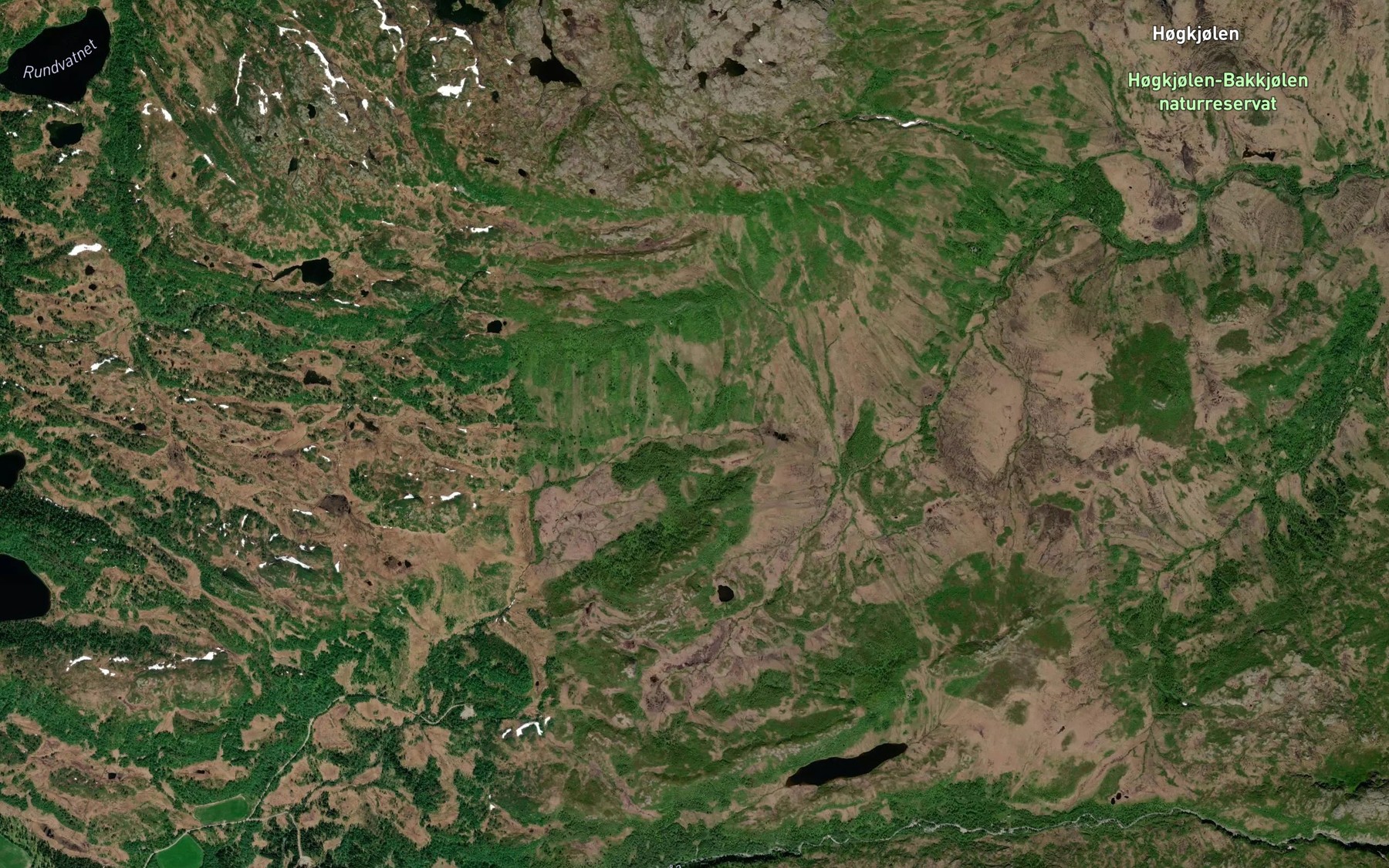 Satellite map of the Stangabokbekken