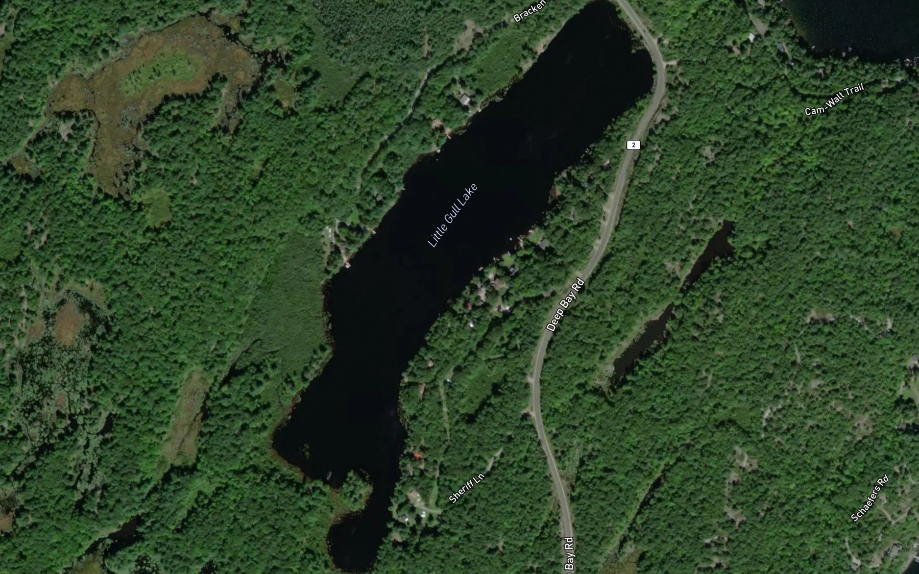 Satellite map of the Little Gull Lake