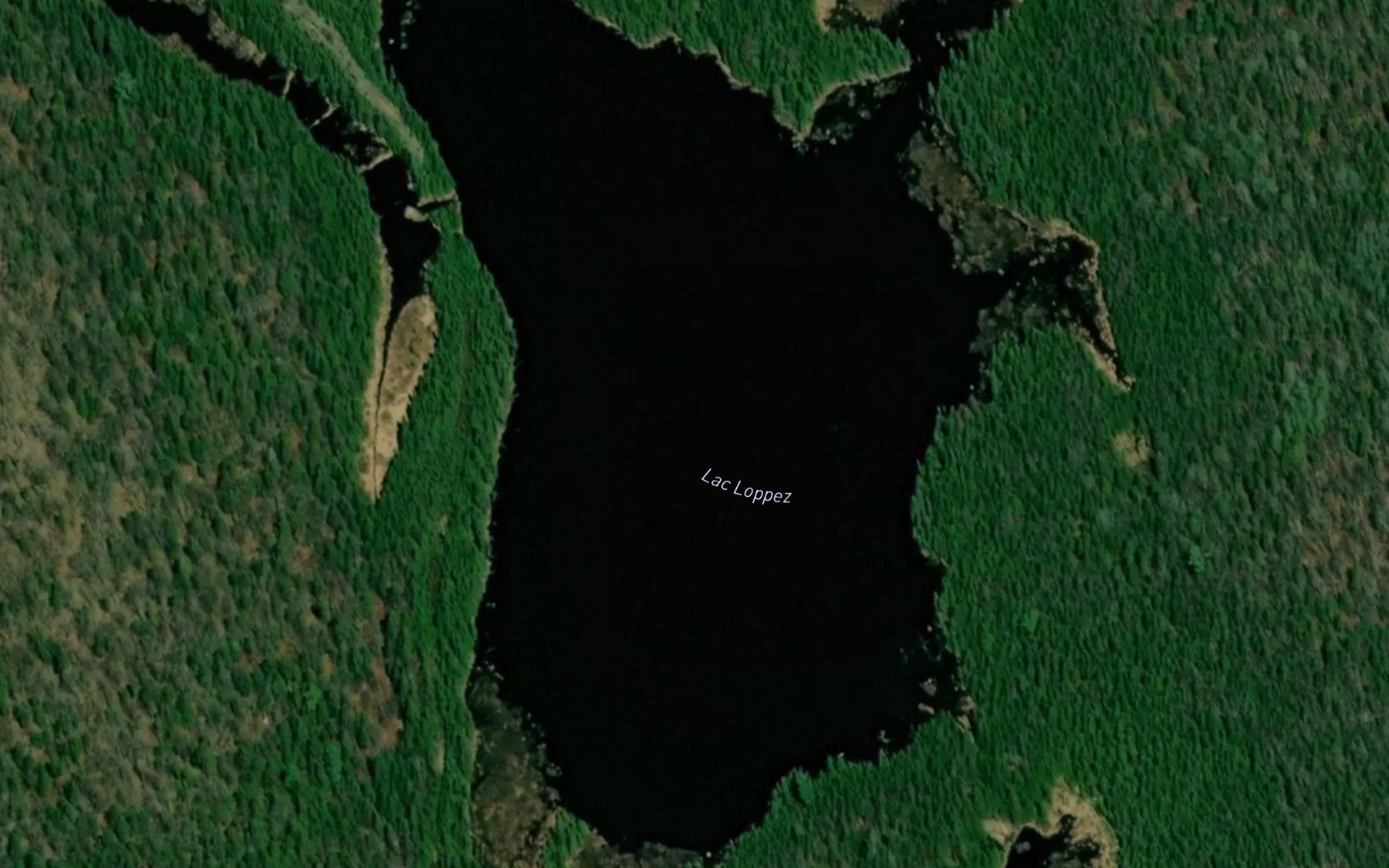 Satellite map of the Lac Loppez