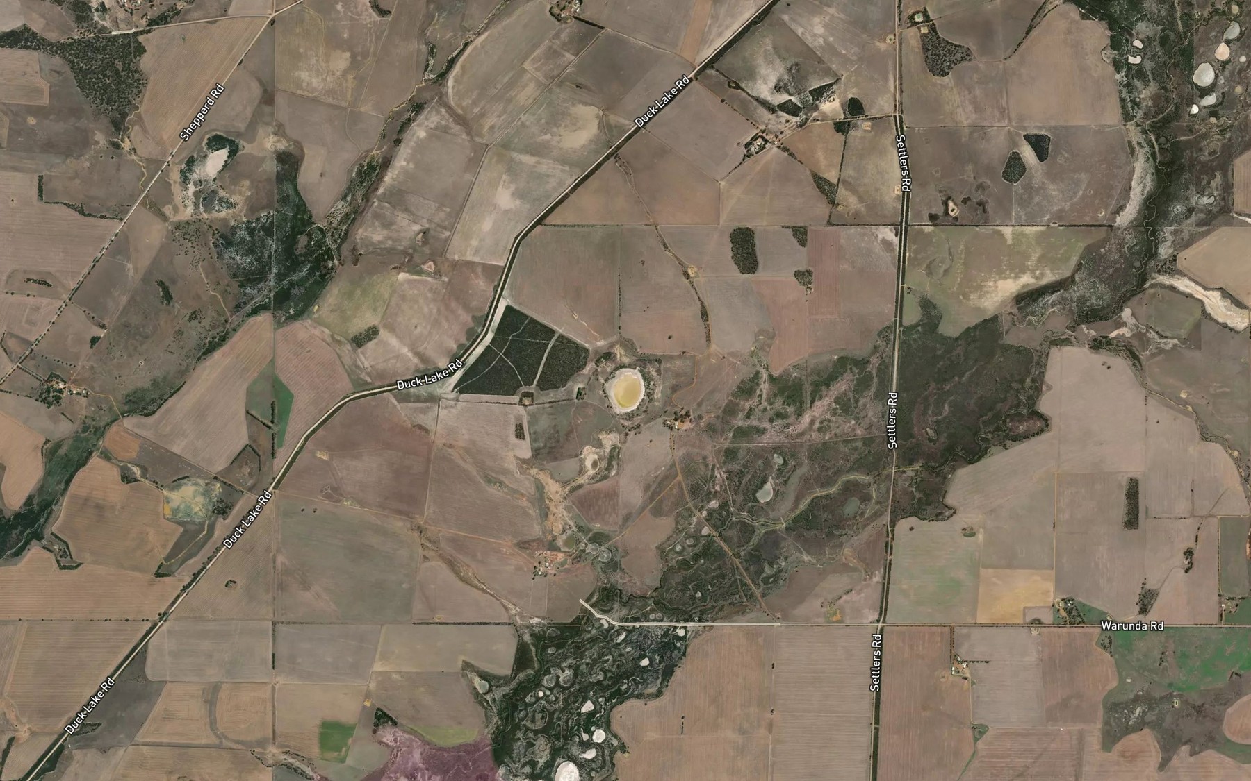 Satellite map of the Barrett Lake