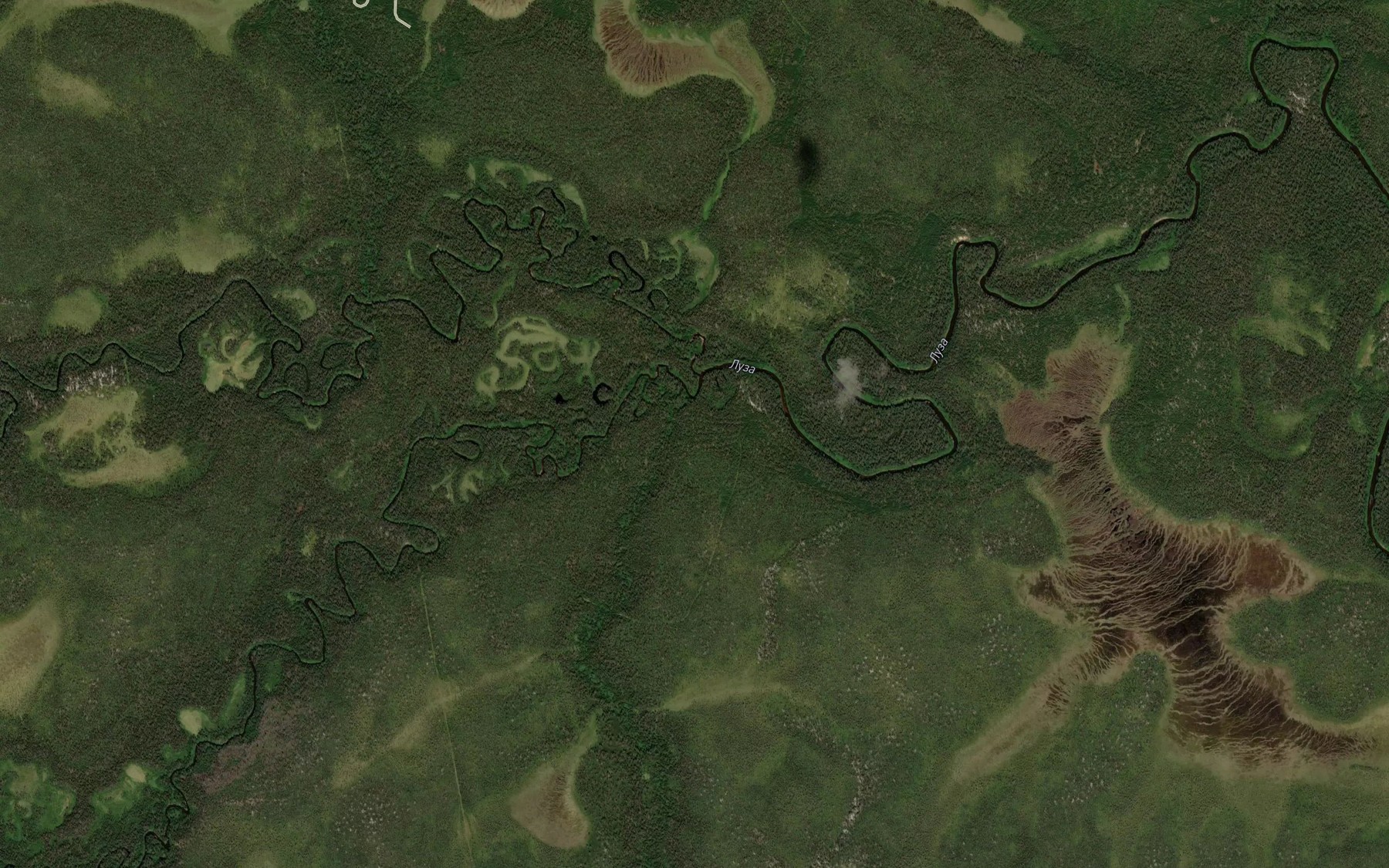 Satellite map of the Voyvozh