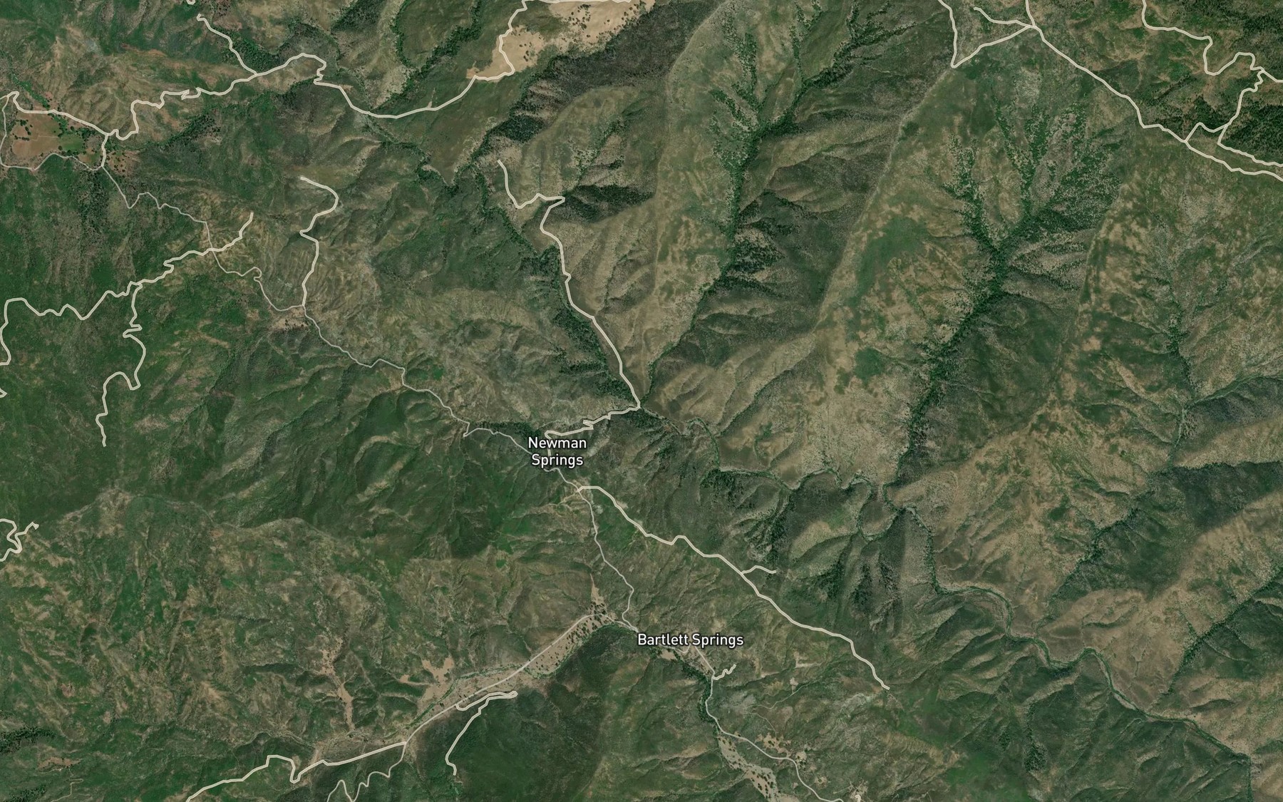 Satellite map of the Ladybug Creek