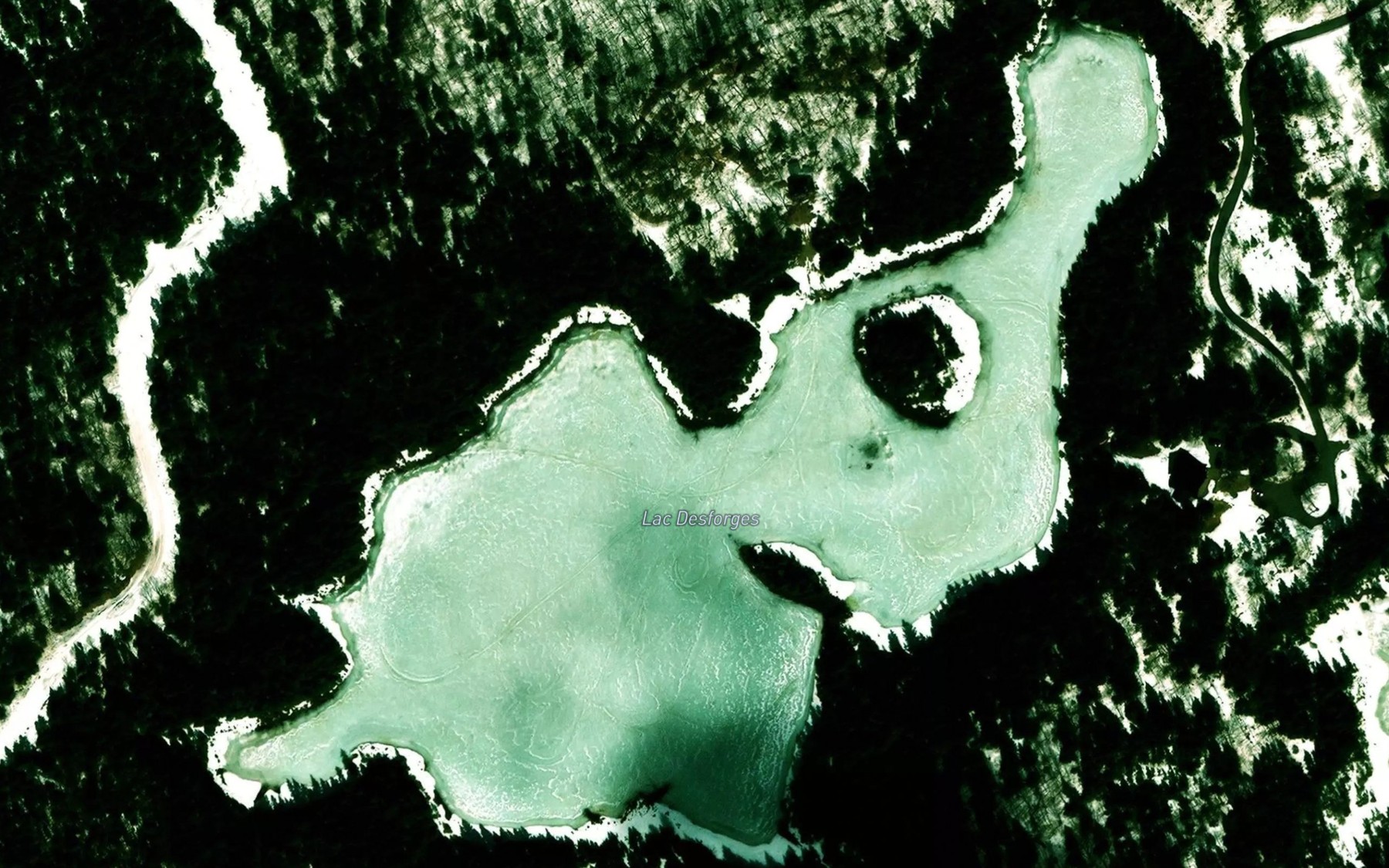 Satellite map of the Lac Desforges