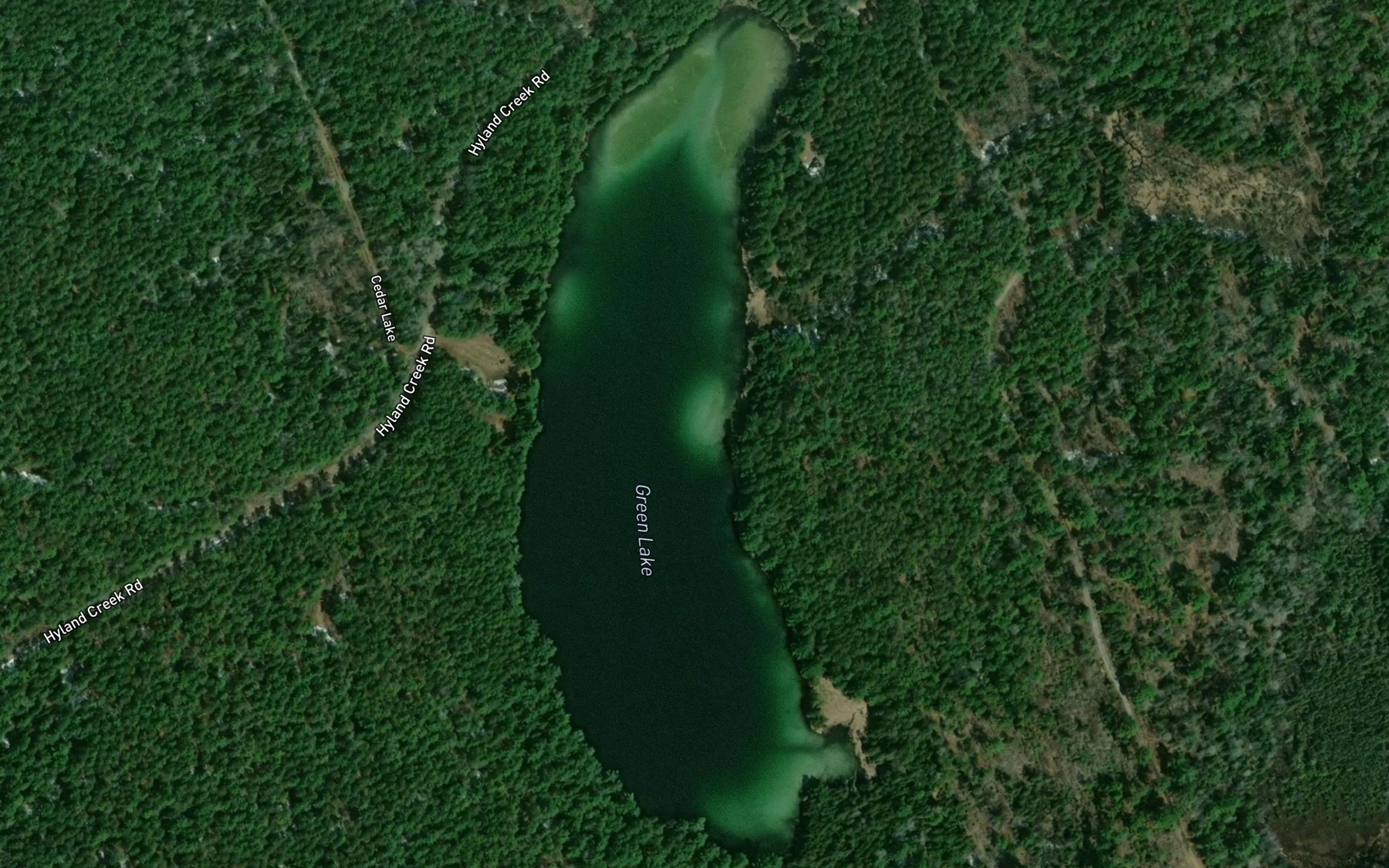 Satellite map of the Green Lake
