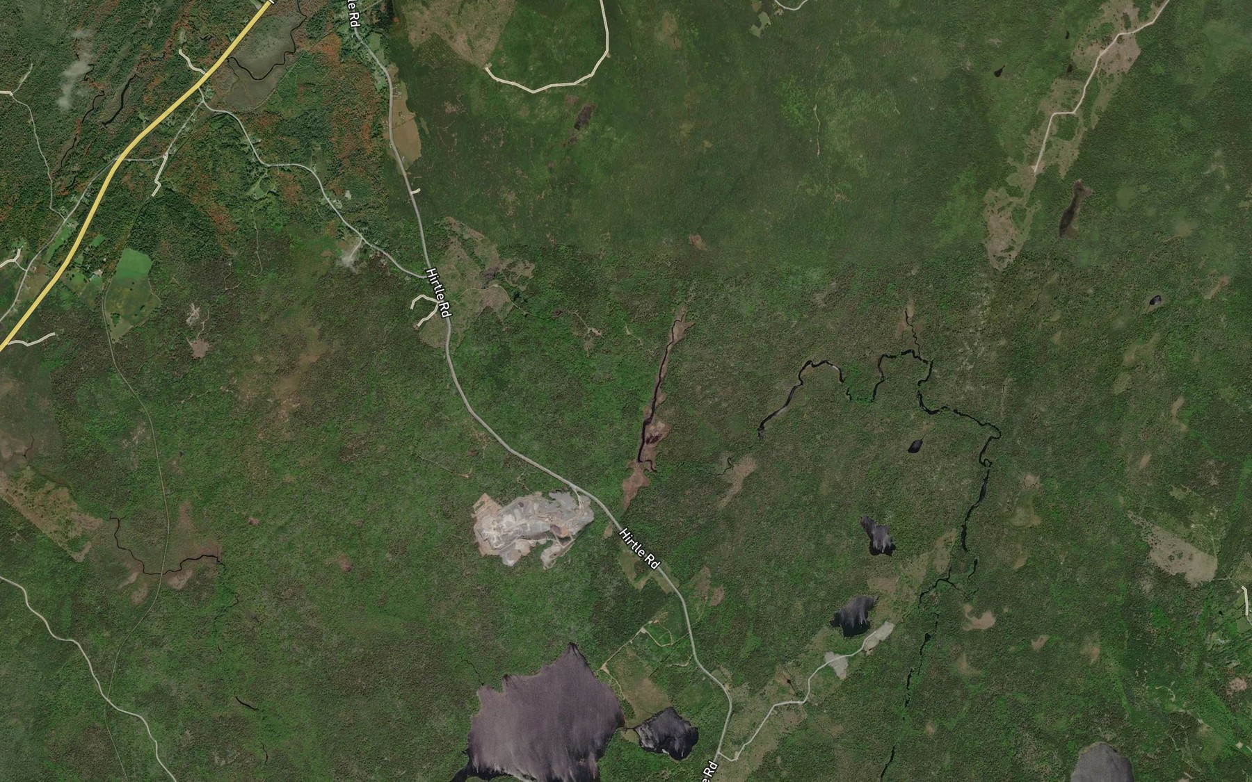 Satellite map of the Hirtle Mill Pond