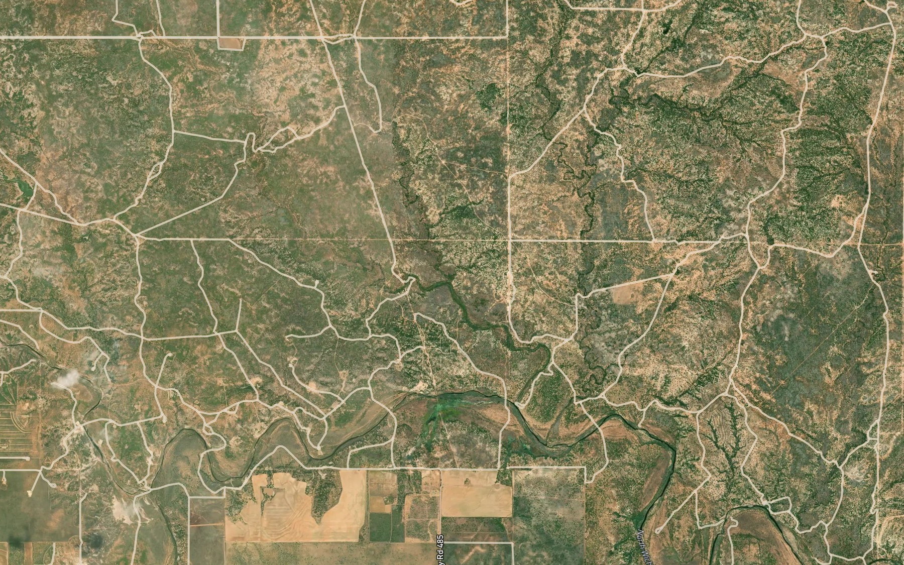 Satellite map of the East Cottonwood Creek