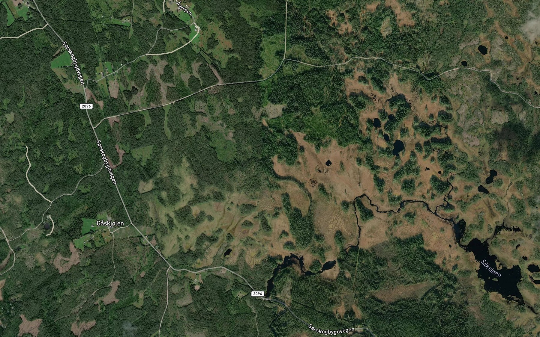 Satellite map of the Merrabekken