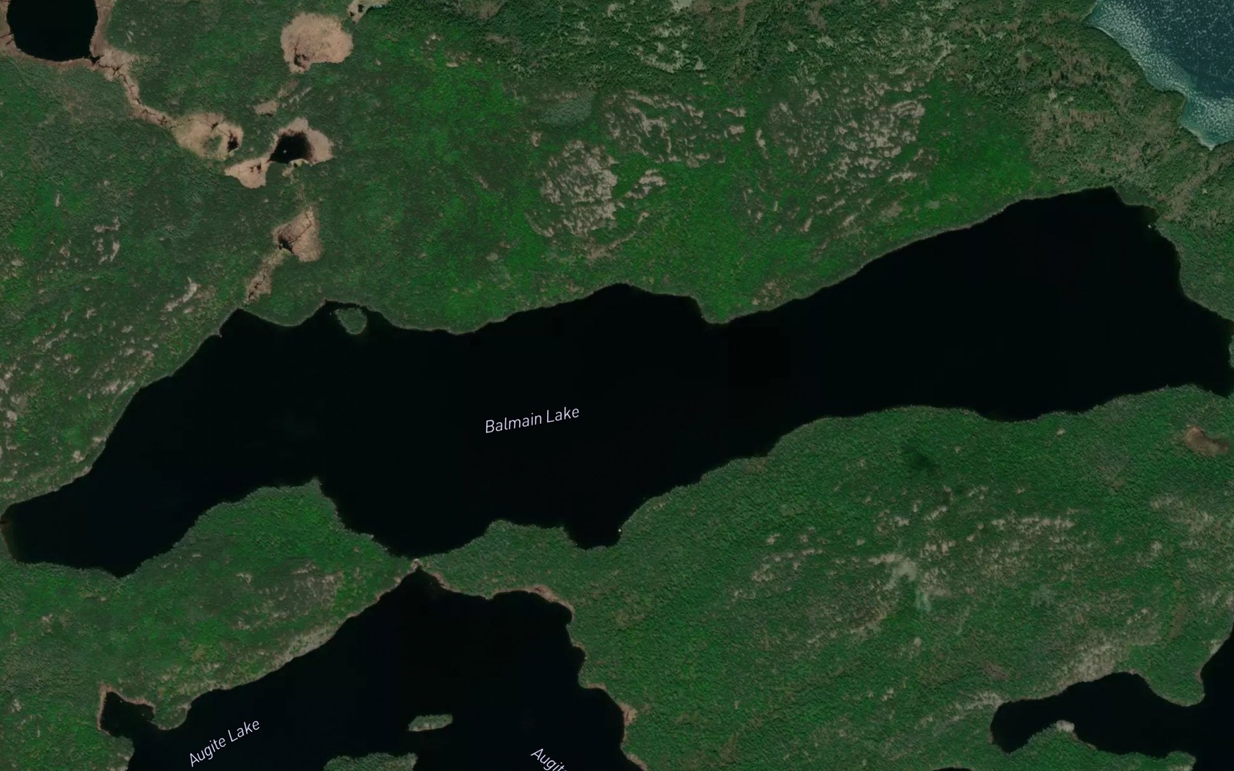 Satellite map of the Balmain Lake