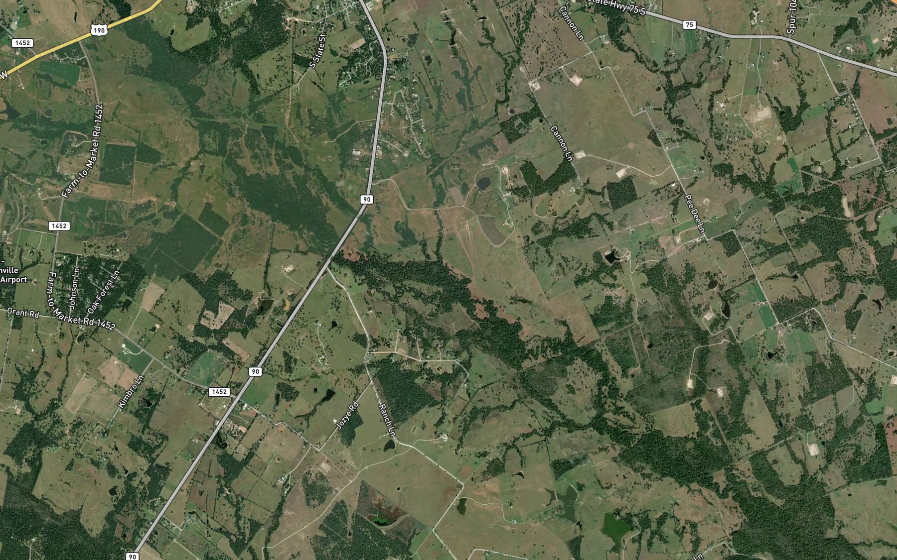 Satellite map of the Reed Branch